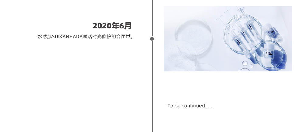 2020年6月  水感肌SUIKANHADA 赋活时光修护组合面世。 to be continued...